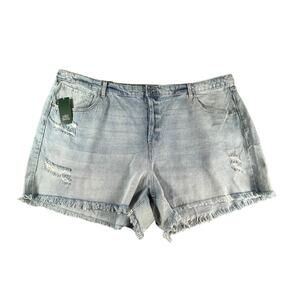 Wild Fable Jean Shorts Womens 28 Blue Denim Super High Rise Cutoff Target NWT